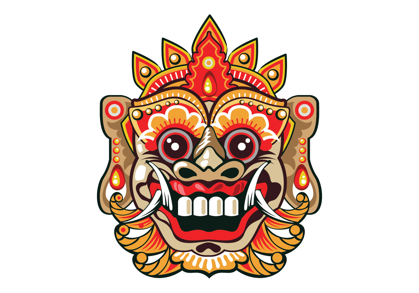 Bright Barong  Mask Download Free Vectors Clipart 