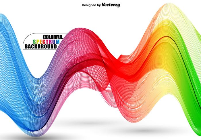 Resumen colorido ondulado espectro - Vector Template