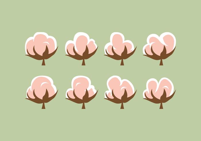 Free Cotton Flower Vector Pack