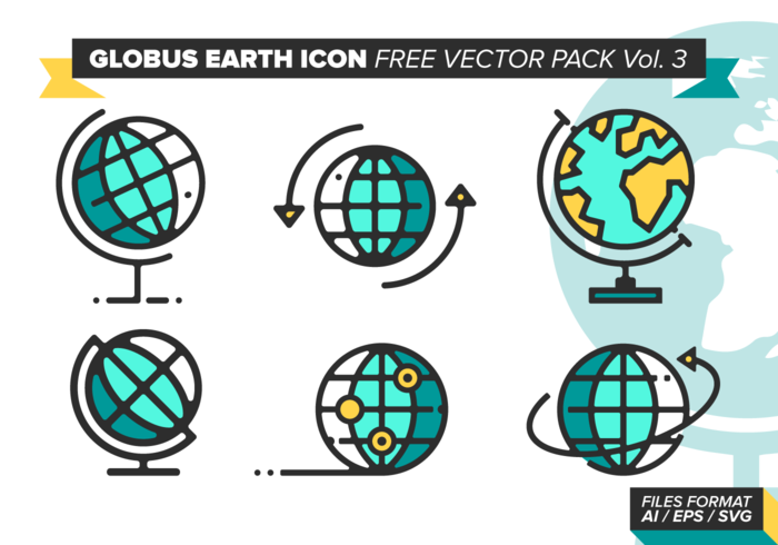 Globus Earth Icon Free Vector Pack Vol. 3 Globus Earth Icon Free Vector Pack Vol. 3