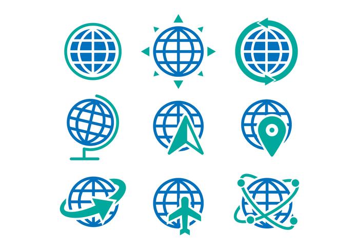 Globe Icons Vector