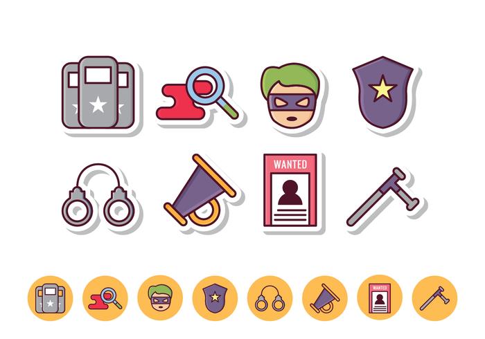 Free Police Icon Set vector