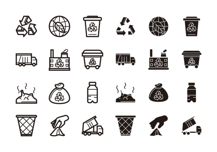 Landfill Icons Vector