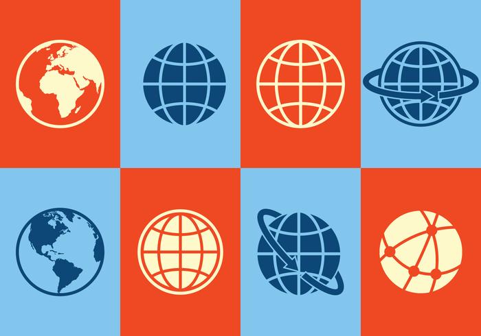 Globe Icons vector