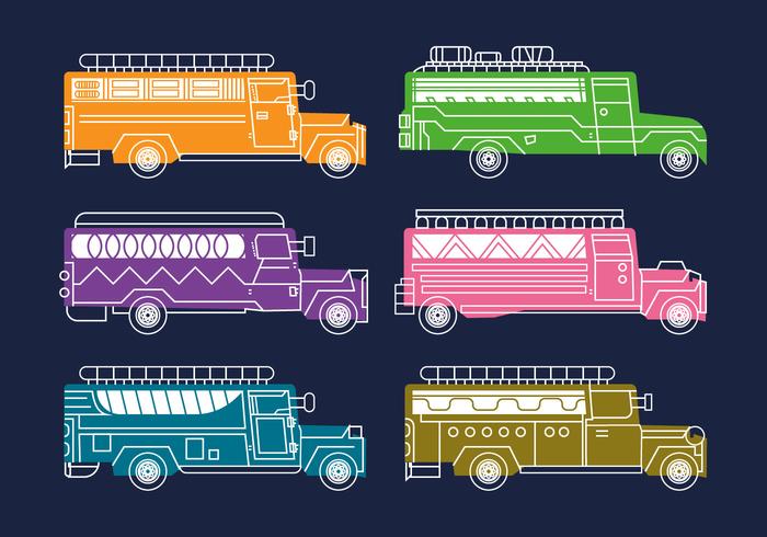 Jeepney ilustración vectorial libre vector