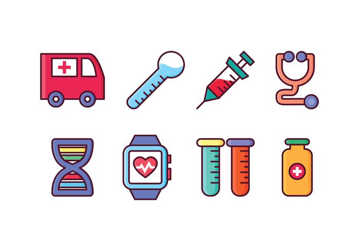 Conjunto de iconos médicos gratis vector