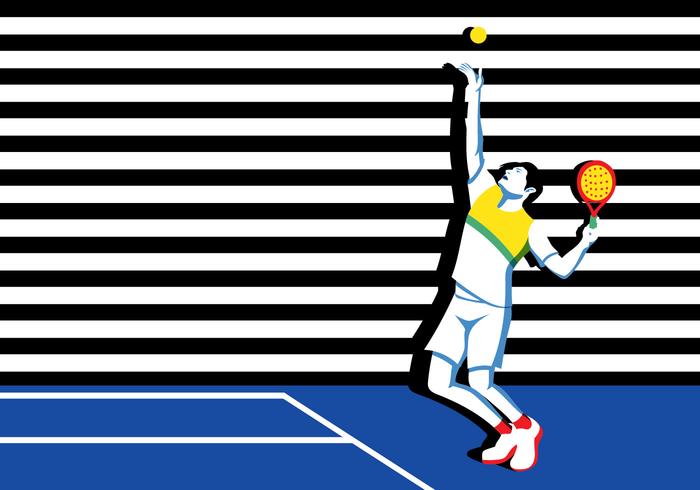 Young Padel Tennis Player vector
