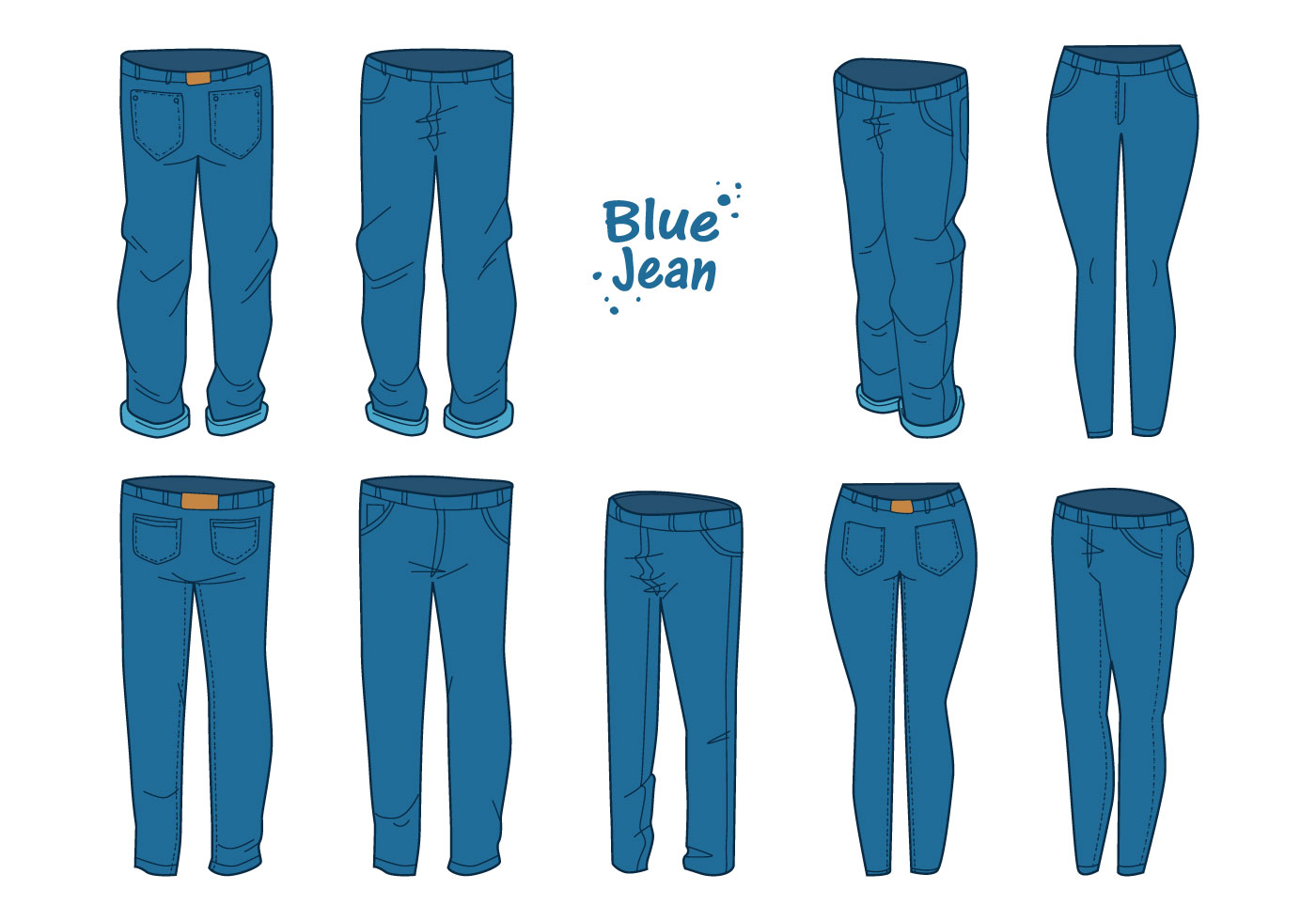 Free Blue Jean Vector 133904 Vector Art at Vecteezy