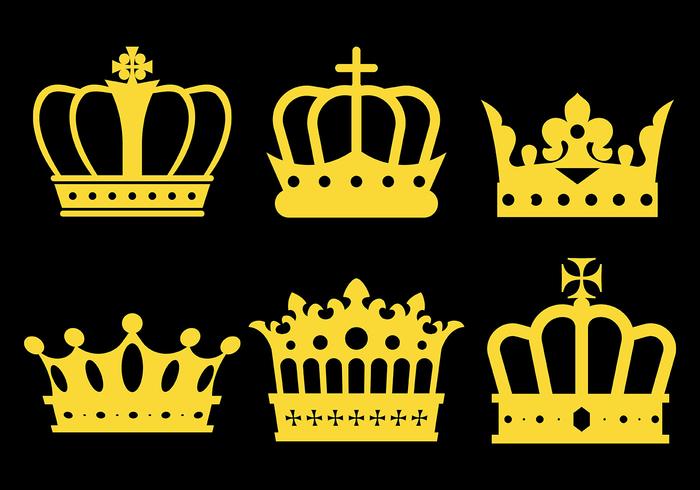 Iconos De La Corona Británica Gratuita vector
