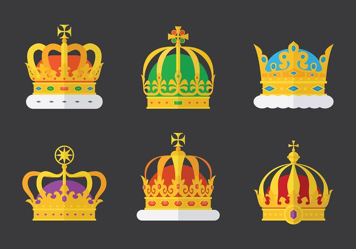 Iconos De La Corona Británica Gratuita vector