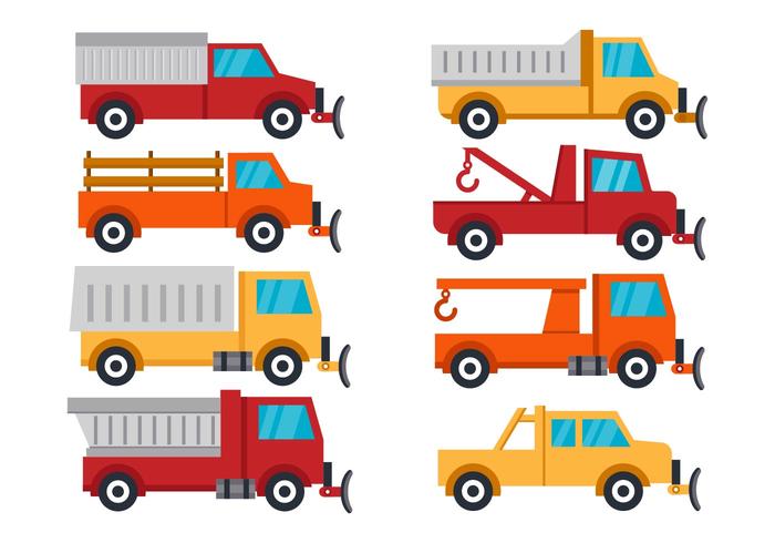 Vehículo libre Snow Plow Ilustración vectorial vector