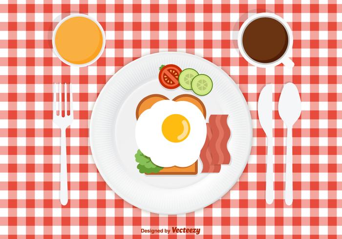 Diseño vectorial libre de desayuno vector