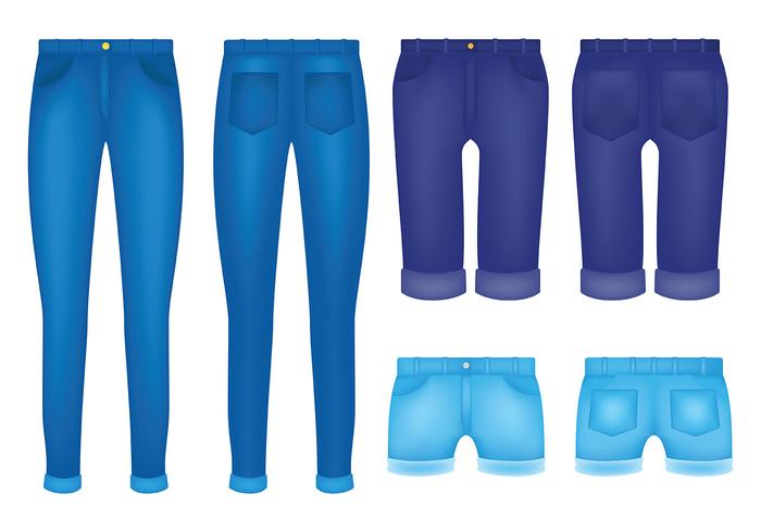 Iconos de Blue Jeans gratis vector