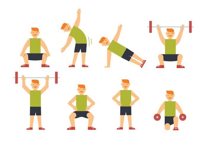 Sportsman training vectors Sportsman training vectors