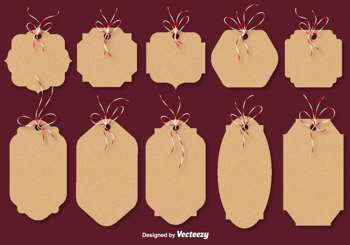 Christmas Cardboard Vector Cards