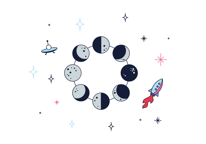 Free Moon Phases Vector