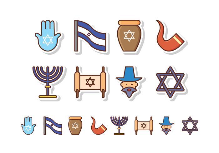 Juego de iconos de Israel gratis vector