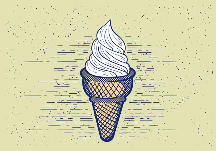 Ilustración vectorial detallada de helado vector