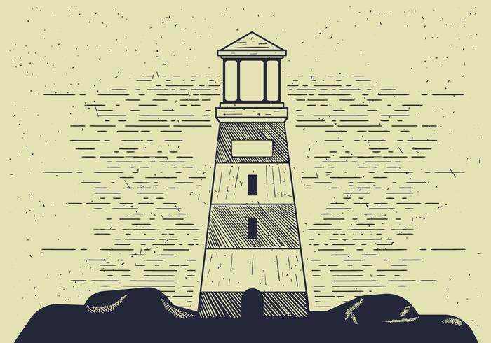 Free Detailed Vector Lighthouse Illutration