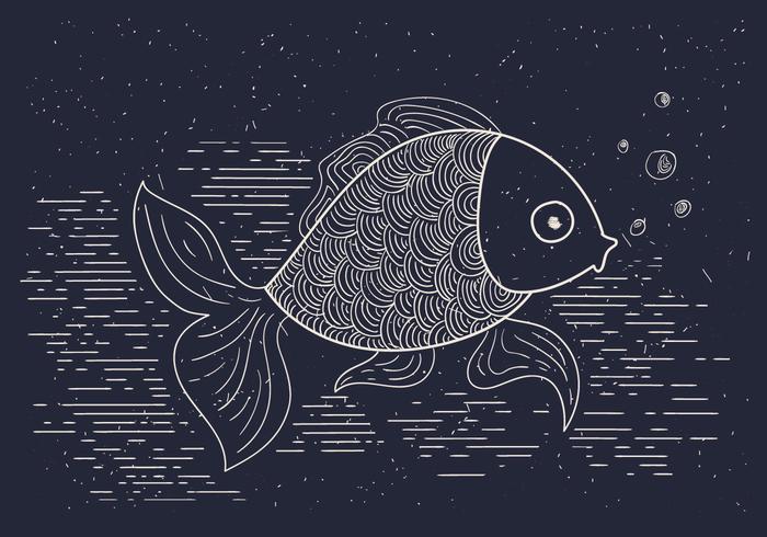 Ilustración vectorial detallada de pescado vector