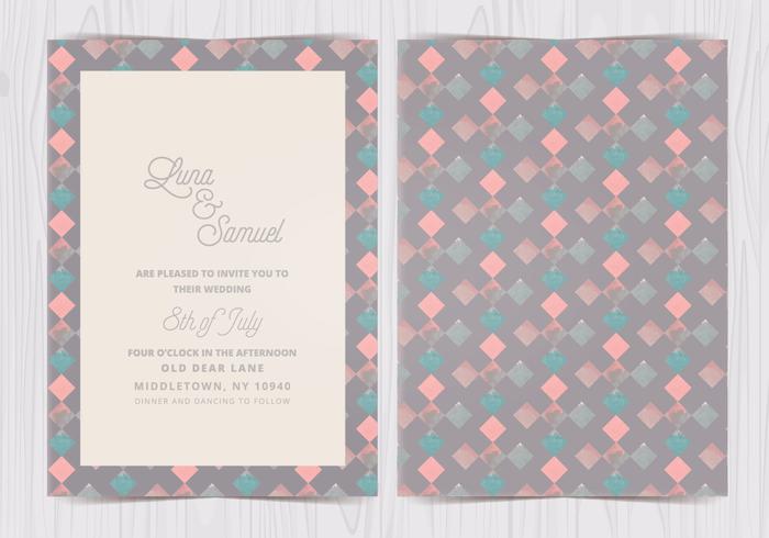 Vector Geometric Pattern Wedding Invite