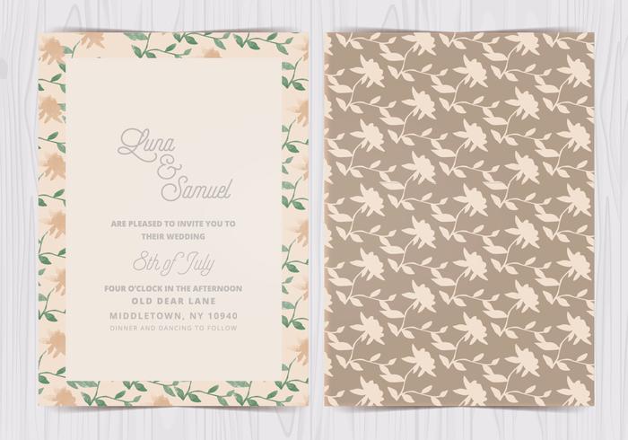 Vector Floral Wedding Invite Vector Floral Wedding Invite
