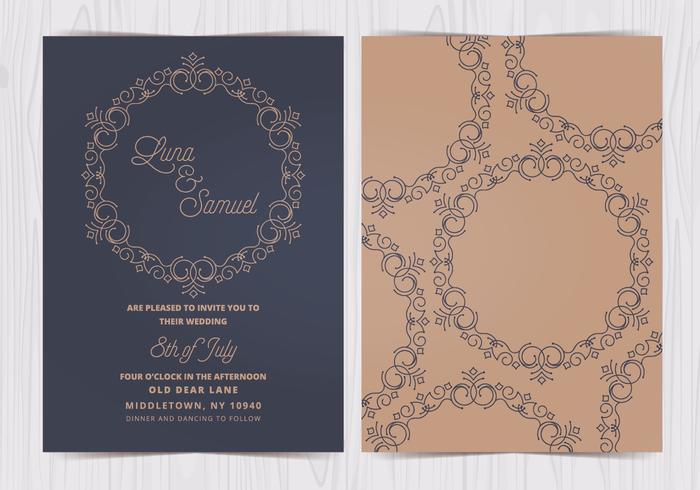 Vector Elegant Wedding Invite