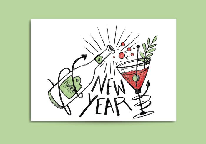 Free New Year Card vector