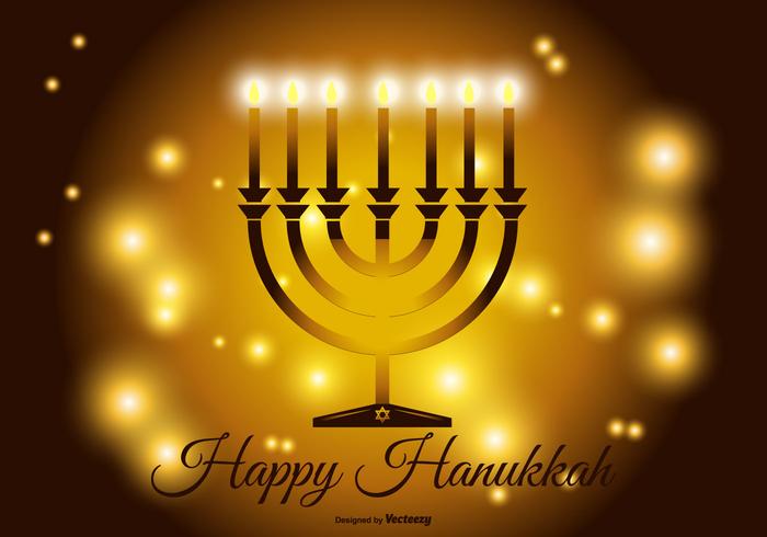 Feliz ilustración de Hanukkah vector