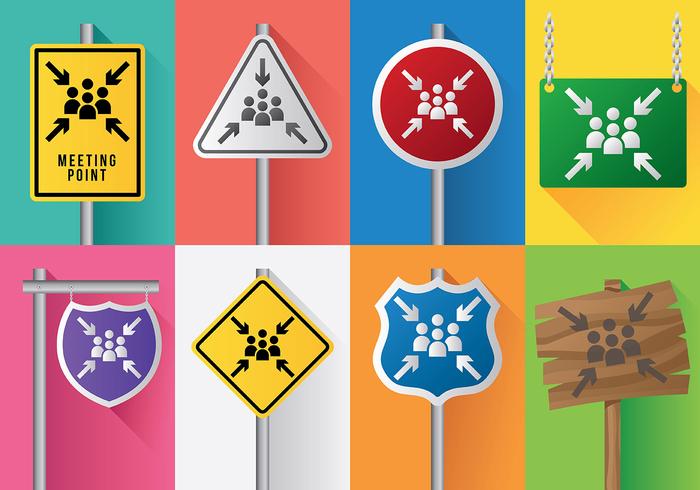 Free Meeting Point Icons Vector Free Meeting Point Icons Vector