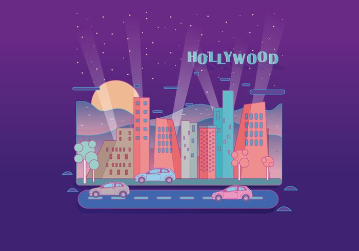 Hollywood luz paisaje vectorial vector