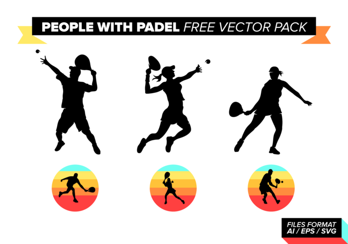 People with Padel Free Vector Pack People with Padel Free Vector Pack