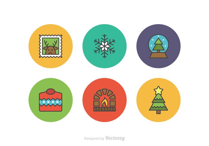 Free Christmas Flatline Vector Icons Free Christmas Flatline Vector Icons