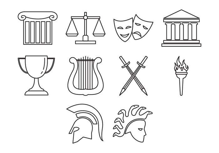 Free Greek Icon Vector Free Greek Icon Vector