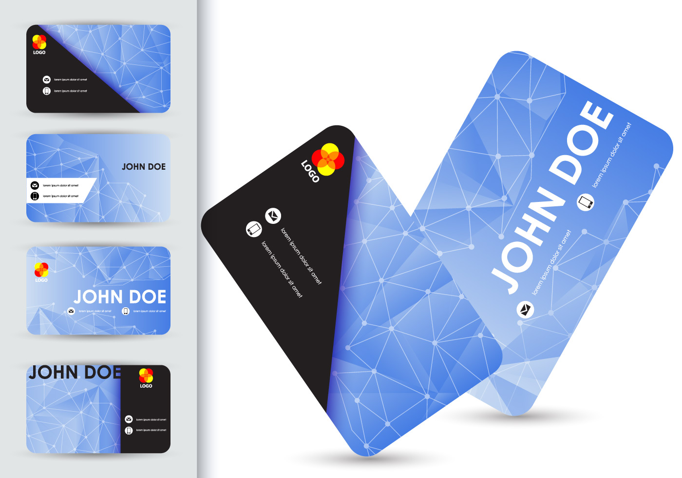 Name Card Abstract Template Design Download Free Vector Art, Stock