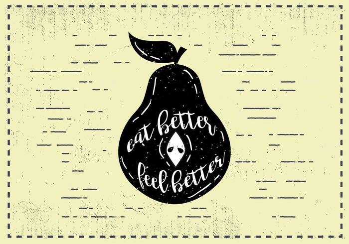 Free Hand Drawn Pear Fruit Background vector