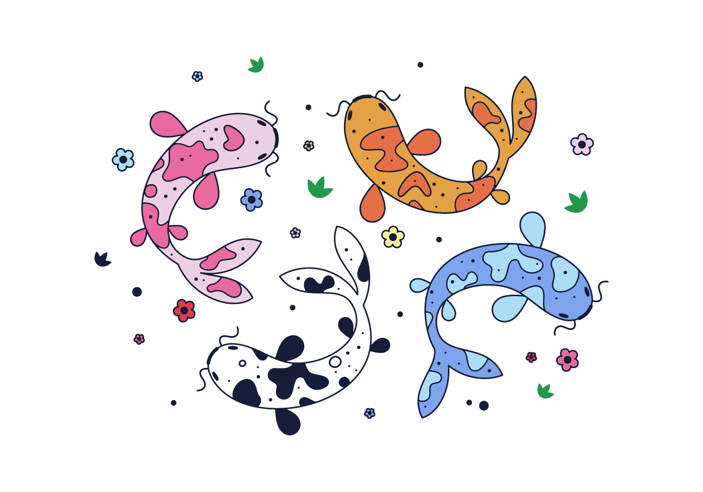 Koi Fish Vector 134321 Vector Art at Vecteezy