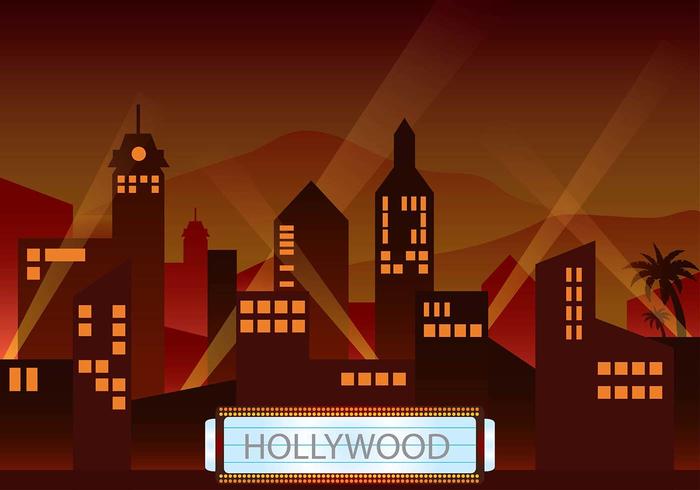 Hollywood light dusk environment vector