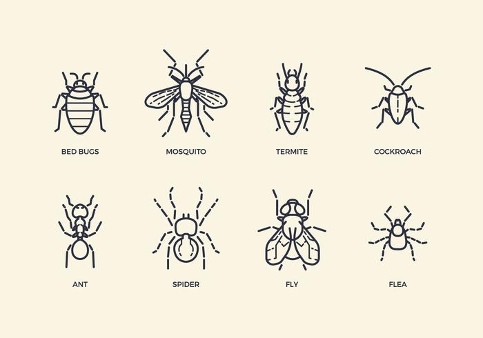 Free Pest  Insect Icons vector
