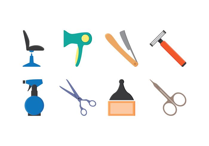 Free Barber Icon Set vector