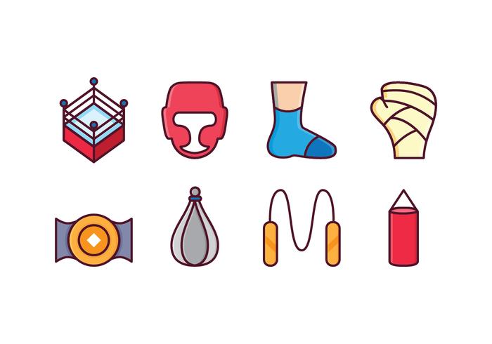 Free Boxing Icon Set vector