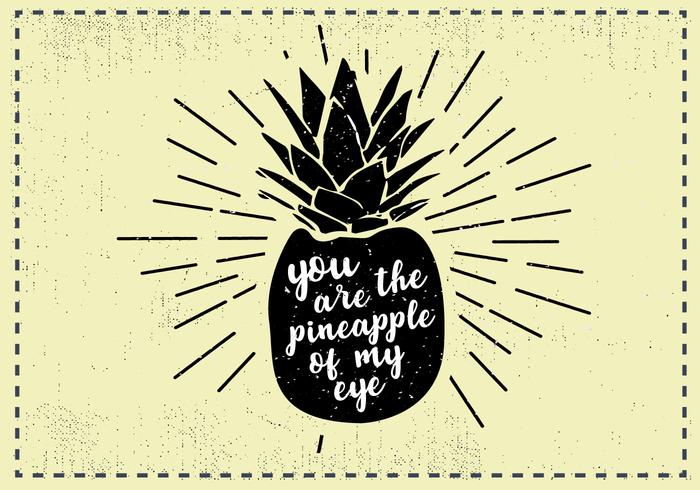 Free Hand Drawn PineappleFruit de fondo vector