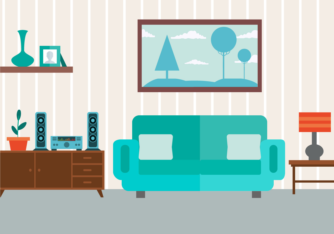 Free Vector Livingroom 134509 Vector Art at Vecteezy