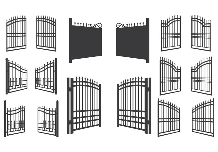 Open Gate Vector Illustration