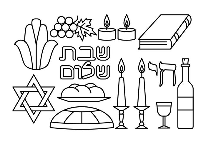 Vector libre de Shabbat