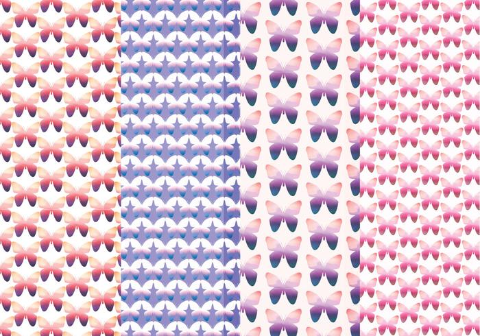 Vector Colourful Butterfly Patterns