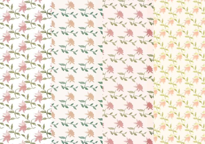 Vector Pastel Floral Patterns