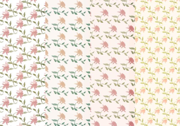 Vector Pastel Floral Patterns