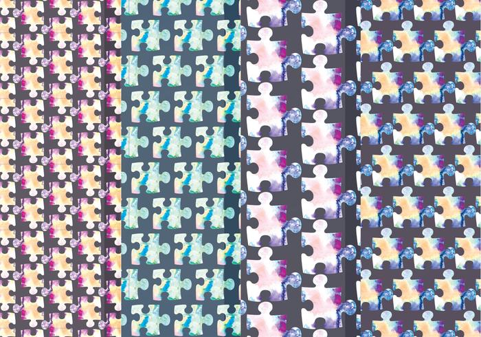 Vector Puzzle Pieces Patterns