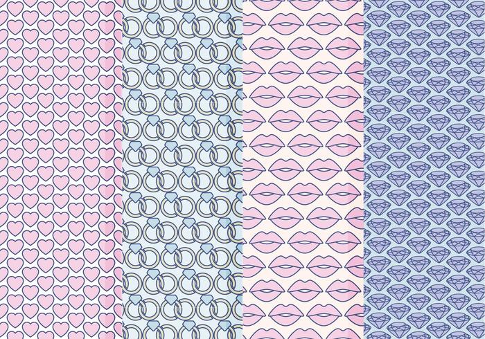 Vector Valentine's Day Patterns